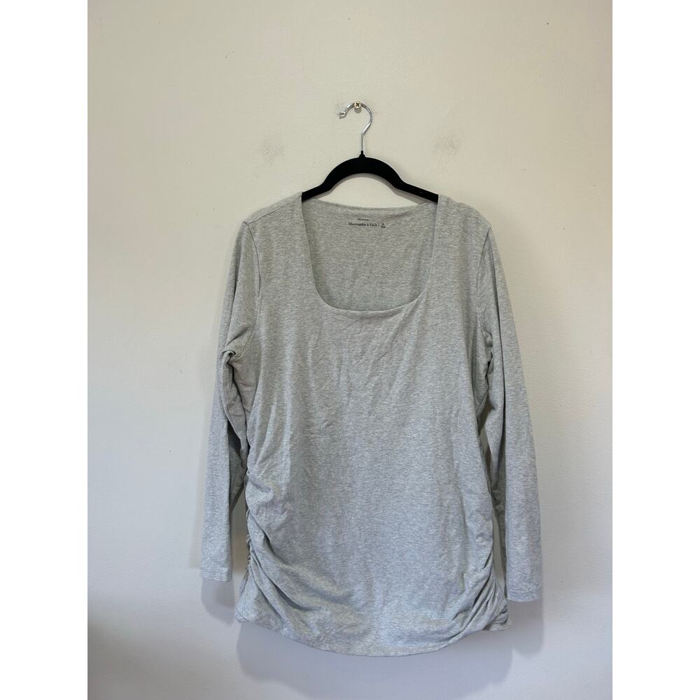 Abercrombie & Fitch maternity grey shirt size XL ruching lined